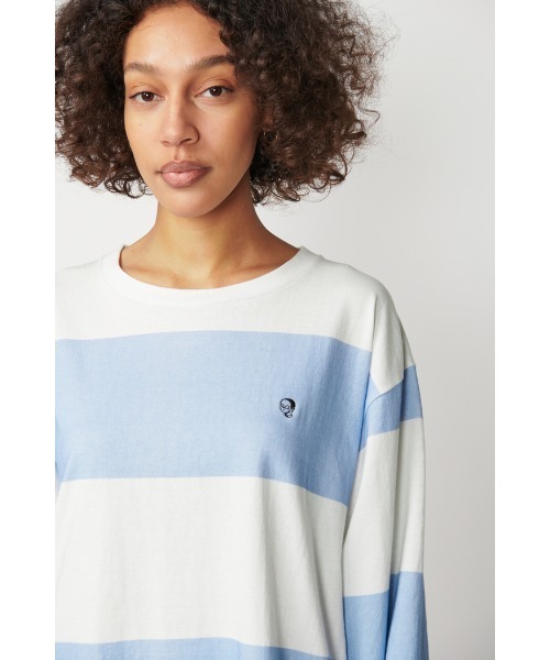 Not So Ape（ノットソーエイプ）の「STRIPED LS TEE（Tシャツ/カットソー・メンズ・ライトブルー・X-LARGE/MEDIUM/LARGE）」の8枚目の写真