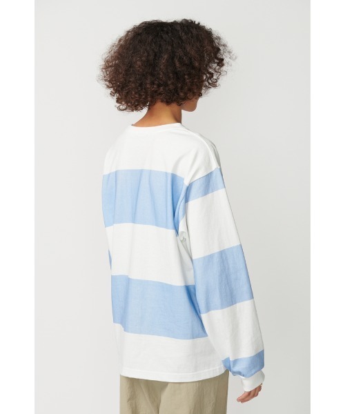 Not So Ape（ノットソーエイプ）の「STRIPED LS TEE（Tシャツ/カットソー・メンズ・ライトブルー・X-LARGE/MEDIUM/LARGE）」の6枚目の写真