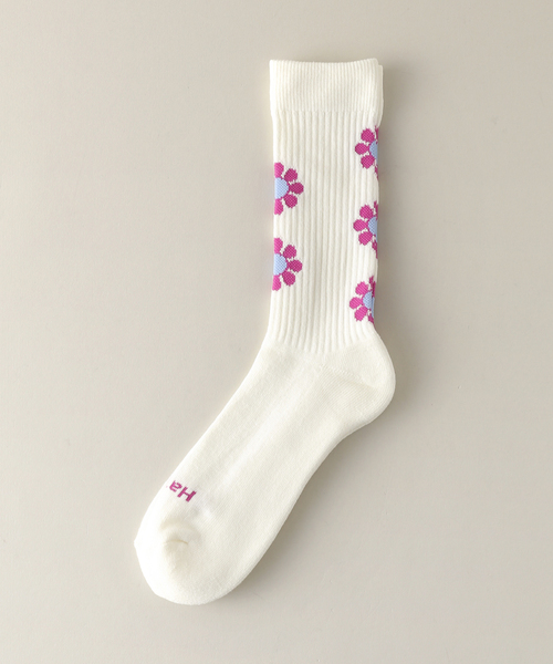 ROSTER SOX(ロスターソックス)の「【ROSTER SOX/ロスターソックス×JOURNAL STANDARD】PEACE SOX / ピース ソックス(ソックス/靴下・メンズ・ピンク/イエロー/グリーン/ブルー系その他・SMALL/MEDIUM)」の4枚目の写真