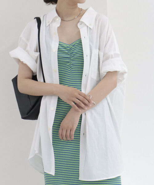 fredy repit（フレディレピ）の「半袖DADDYシャツ（シャツ/ブラウス・レディース・ブラック/オフホワイト/ピンク/ブルー・38）」の9枚目の写真