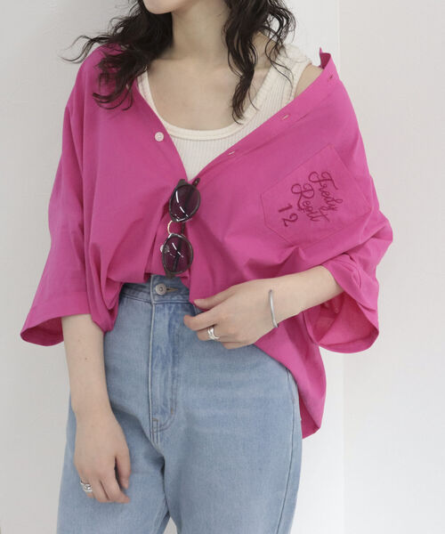 fredy repit（フレディレピ）の「半袖DADDYシャツ（シャツ/ブラウス・レディース・ブラック/オフホワイト/ピンク/ブルー・38）」の21枚目の写真