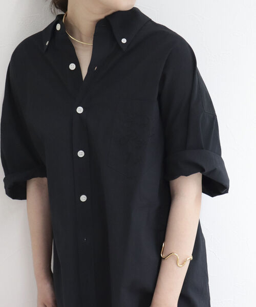 fredy repit（フレディレピ）の「半袖DADDYシャツ（シャツ/ブラウス・レディース・ブラック/オフホワイト/ピンク/ブルー・38）」の8枚目の写真