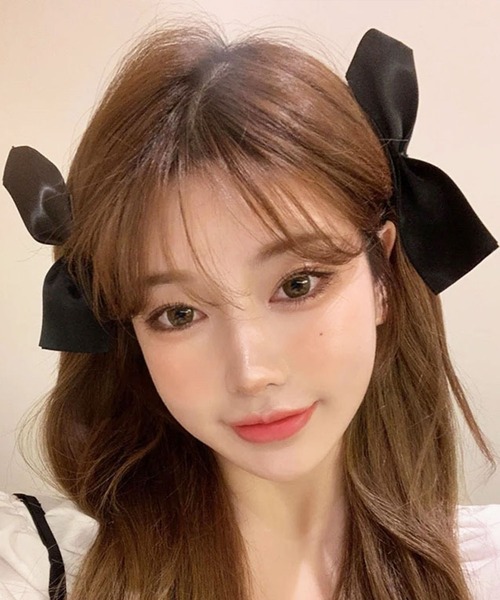EPICKS(エピックス)の「シンプルリボンヘアクリップ(バレッタ/ヘアクリップ・レディース・ブラック/ブラック系その他・F)」の2枚目の写真