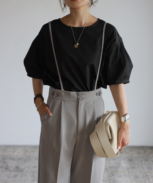 Bonjour Sagan（ボンジュールサガン）の「サスペンダー付き2WAYパンツ（その他パンツ・レディース・グレー/ラベンダー/ブルー系その他・FREE）」の4枚目の写真