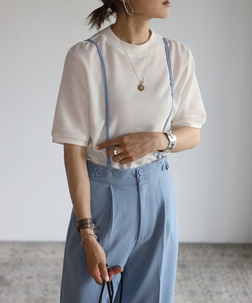 Bonjour Sagan（ボンジュールサガン）の「サスペンダー付き2WAYパンツ（その他パンツ・レディース・グレー/ラベンダー/ブルー系その他・FREE）」の22枚目の写真