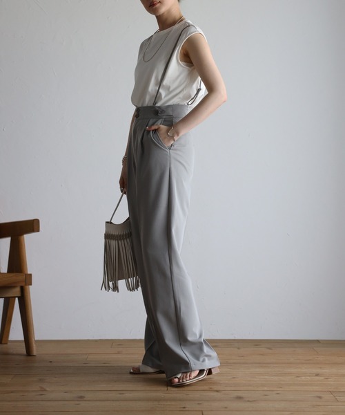 Bonjour Sagan（ボンジュールサガン）の「サスペンダー付き2WAYパンツ（その他パンツ・レディース・グレー/ラベンダー/ブルー系その他・FREE）」の14枚目の写真