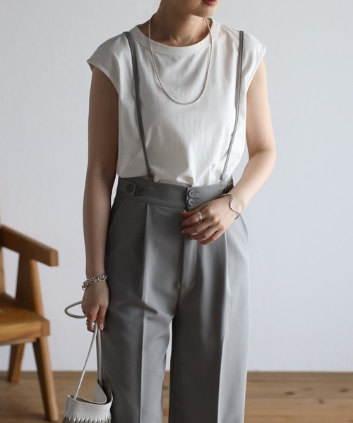 Bonjour Sagan（ボンジュールサガン）の「サスペンダー付き2WAYパンツ（その他パンツ・レディース・グレー/ラベンダー/ブルー系その他・FREE）」の16枚目の写真