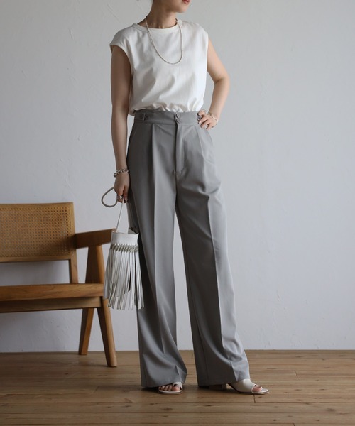 Bonjour Sagan（ボンジュールサガン）の「サスペンダー付き2WAYパンツ（その他パンツ・レディース・グレー/ラベンダー/ブルー系その他・FREE）」の19枚目の写真