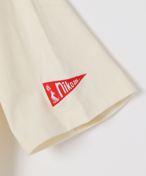 niko and...(ニコアンド)の「【LA FOOD SHOP】zab'sコラボTシャツ(Tシャツ/カットソー・メンズ・オフホワイト/ピンク・MEDIUM/LARGE)」の8枚目の写真
