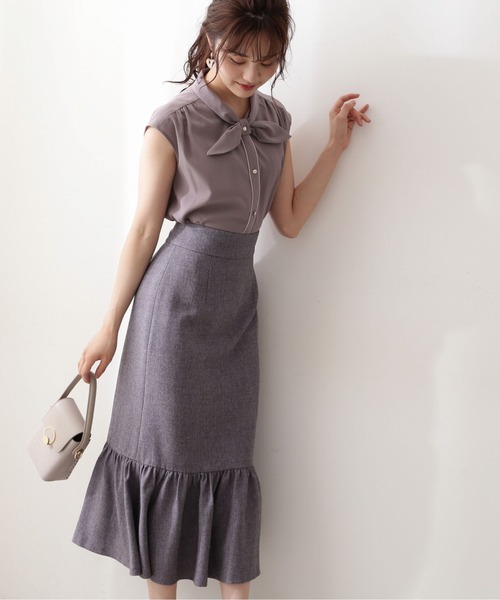 PROPORTION BODY DRESSING(プロポーションボディドレッシング)の「バイカラーボウタイブラウス / 1212210700(シャツ/ブラウス・レディース・ブラウン/ブラック系その他/ブラック/ホワイト系その他・MEDIUM/SMALL)」の15枚目の写真