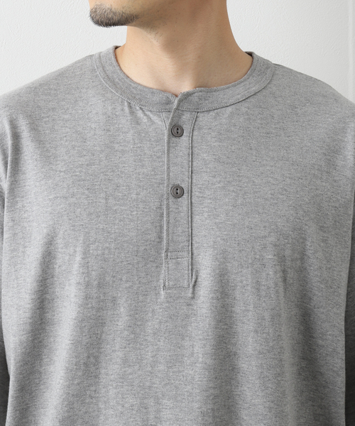 417 EDIFICE（フォーワンセブンエディフィス）の「【GO-PFOR / ゴー・ファー】別注 ヘンリーネック Tシャツ（Tシャツ/カットソー・メンズ・ブラック/グレー/ホワイト・SMALL/MEDIUM/LARGE/X-LARGE）」の8枚目の写真