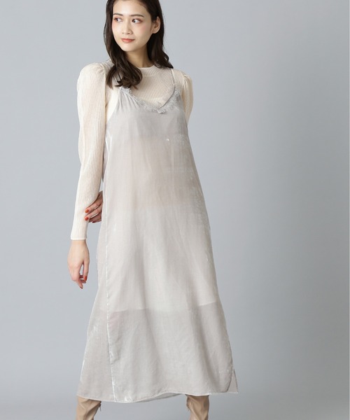JILL by JILL STUART(ジルバイジルスチュアート)の「◇シアートップスキャミOPセット(ワンピース・レディース・ライトグリーン/ピンク/ホワイト系その他/ブラウン・FREE)」の12枚目の写真