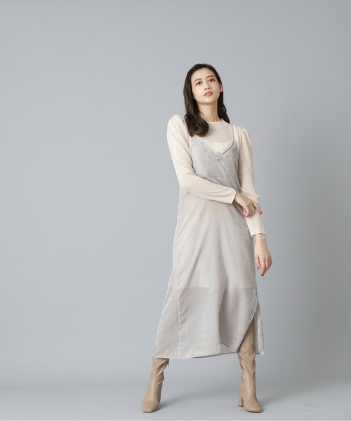 JILL by JILL STUART(ジルバイジルスチュアート)の「◇シアートップスキャミOPセット(ワンピース・レディース・ライトグリーン/ピンク/ホワイト系その他/ブラウン・FREE)」の13枚目の写真