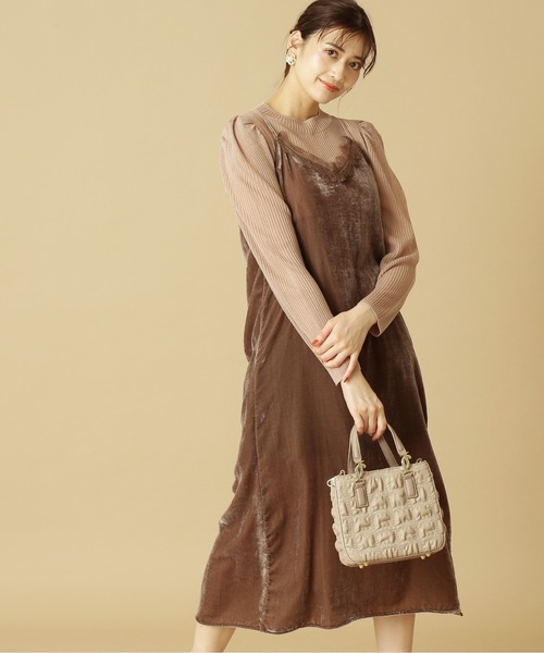 JILL by JILL STUART(ジルバイジルスチュアート)の「◇シアートップスキャミOPセット(ワンピース・レディース・ライトグリーン/ピンク/ホワイト系その他/ブラウン・FREE)」の5枚目の写真