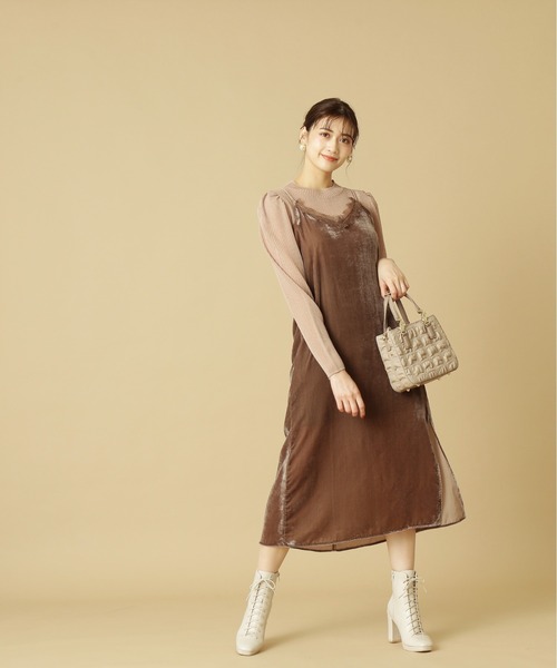 JILL by JILL STUART(ジルバイジルスチュアート)の「◇シアートップスキャミOPセット(ワンピース・レディース・ライトグリーン/ピンク/ホワイト系その他/ブラウン・FREE)」の20枚目の写真