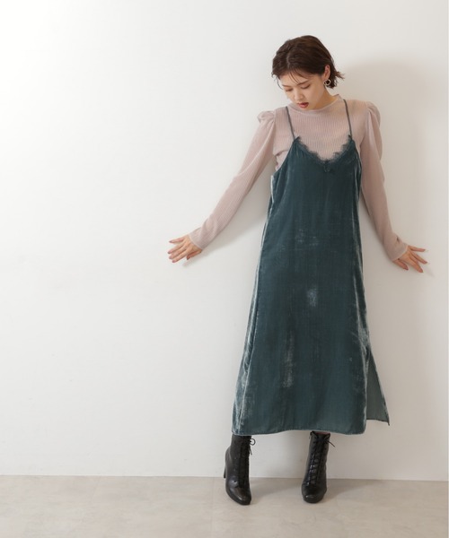 JILL by JILL STUART(ジルバイジルスチュアート)の「◇シアートップスキャミOPセット(ワンピース・レディース・ライトグリーン/ピンク/ホワイト系その他/ブラウン・FREE)」の9枚目の写真