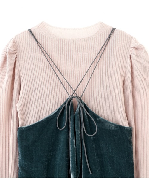 JILL by JILL STUART(ジルバイジルスチュアート)の「◇シアートップスキャミOPセット(ワンピース・レディース・ライトグリーン/ピンク/ホワイト系その他/ブラウン・FREE)」の7枚目の写真