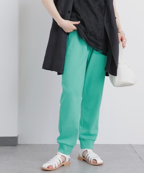 PUAL CE CIN(ピュアルセシン)の「【セットアップ対応】裏毛カレッジロゴプリントパンツ(スウェットパンツ・レディース・チャコールグレー/ベージュ/グリーン・FREE)」の10枚目の写真