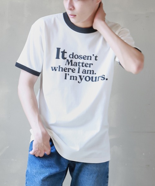 SPINNS（スピンズ）の「リンガーTシャツ（Tシャツ/カットソー・メンズ・スミクロ/バーガンディー/グリーン・ONESIZE）」の16枚目の写真