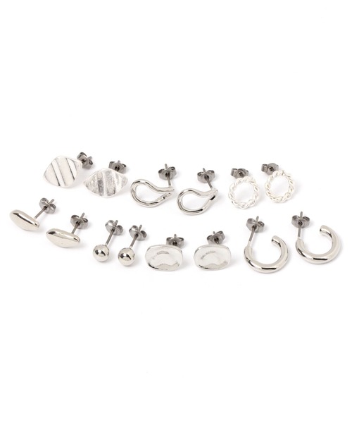 LEPSIM(レプシィム)の「7セットピアス 135925(ピアス(両耳用)・レディース・シルバー/シルバー×ゴールド/ゴールド・ONE SIZE)」の4枚目の写真