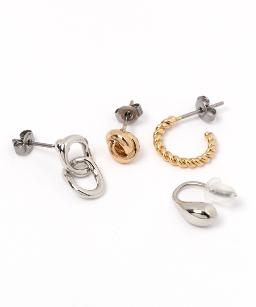 LEPSIM(レプシィム)の「7セットピアス 135925(ピアス(両耳用)・レディース・シルバー/シルバー×ゴールド/ゴールド・ONE SIZE)」の9枚目の写真