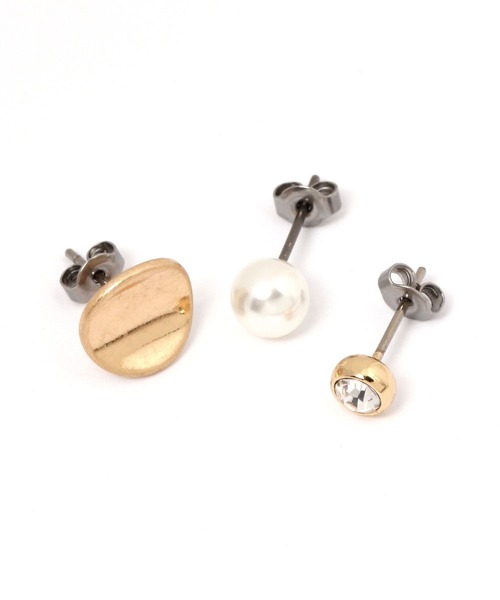 LEPSIM(レプシィム)の「7セットピアス 135925(ピアス(両耳用)・レディース・シルバー/シルバー×ゴールド/ゴールド・ONE SIZE)」の6枚目の写真