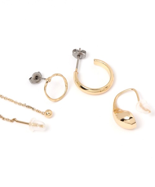 LEPSIM(レプシィム)の「7セットピアス 135925(ピアス(両耳用)・レディース・シルバー/シルバー×ゴールド/ゴールド・ONE SIZE)」の5枚目の写真