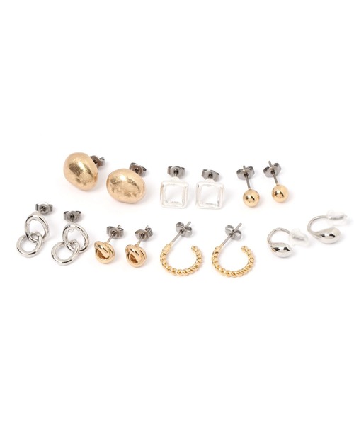 LEPSIM(レプシィム)の「7セットピアス 135925(ピアス(両耳用)・レディース・シルバー/シルバー×ゴールド/ゴールド・ONE SIZE)」の7枚目の写真