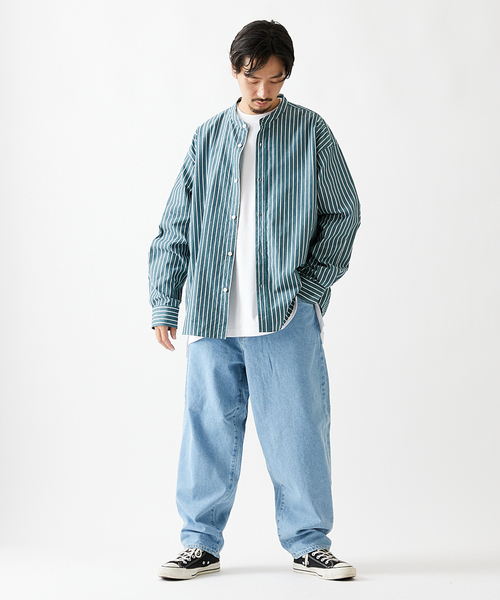 JOURNAL STANDARD(ジャーナルスタンダード)の「パターン バンド シャツ(シャツ/ブラウス・メンズ・クリアブルー/ホワイト/ベージュ/ダークブルー/ライトグリーン/コバルトブルー・MEDIUM/LARGE/SMALL)」の7枚目の写真