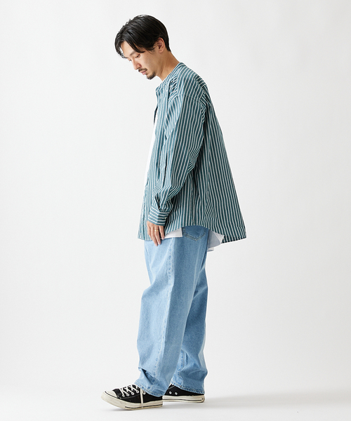 JOURNAL STANDARD(ジャーナルスタンダード)の「パターン バンド シャツ(シャツ/ブラウス・メンズ・クリアブルー/ホワイト/ベージュ/ダークブルー/ライトグリーン/コバルトブルー・MEDIUM/LARGE/SMALL)」の8枚目の写真