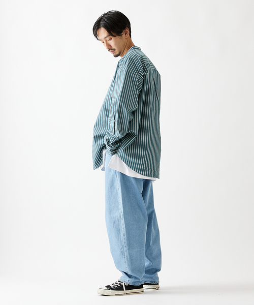 JOURNAL STANDARD(ジャーナルスタンダード)の「パターン バンド シャツ(シャツ/ブラウス・メンズ・クリアブルー/ホワイト/ベージュ/ダークブルー/ライトグリーン/コバルトブルー・MEDIUM/LARGE/SMALL)」の9枚目の写真
