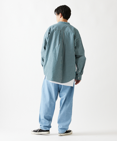 JOURNAL STANDARD(ジャーナルスタンダード)の「パターン バンド シャツ(シャツ/ブラウス・メンズ・クリアブルー/ホワイト/ベージュ/ダークブルー/ライトグリーン/コバルトブルー・MEDIUM/LARGE/SMALL)」の10枚目の写真