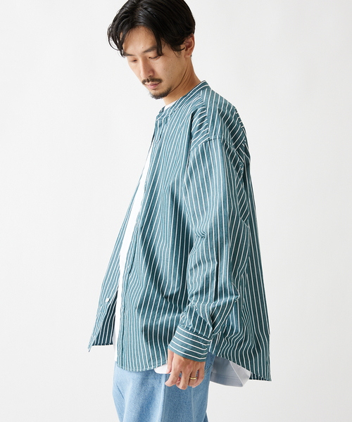 JOURNAL STANDARD(ジャーナルスタンダード)の「パターン バンド シャツ(シャツ/ブラウス・メンズ・クリアブルー/ホワイト/ベージュ/ダークブルー/ライトグリーン/コバルトブルー・MEDIUM/LARGE/SMALL)」の14枚目の写真