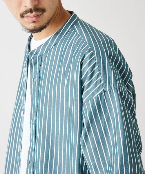 JOURNAL STANDARD(ジャーナルスタンダード)の「パターン バンド シャツ(シャツ/ブラウス・メンズ・クリアブルー/ホワイト/ベージュ/ダークブルー/ライトグリーン/コバルトブルー・MEDIUM/LARGE/SMALL)」の16枚目の写真