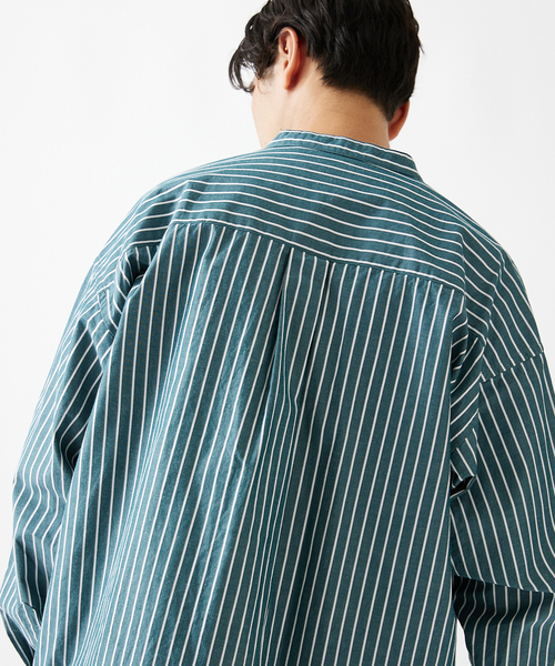 JOURNAL STANDARD(ジャーナルスタンダード)の「パターン バンド シャツ(シャツ/ブラウス・メンズ・クリアブルー/ホワイト/ベージュ/ダークブルー/ライトグリーン/コバルトブルー・MEDIUM/LARGE/SMALL)」の17枚目の写真