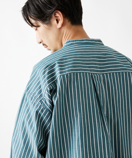 JOURNAL STANDARD(ジャーナルスタンダード)の「パターン バンド シャツ(シャツ/ブラウス・メンズ・クリアブルー/ホワイト/ベージュ/ダークブルー/ライトグリーン/コバルトブルー・MEDIUM/LARGE/SMALL)」の18枚目の写真