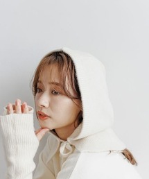 mysty woman | ウール混で暖かいフロントリボンバラクラバ 165984(ニットキャップ/ビーニー)