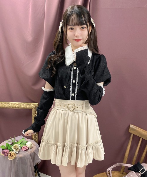 ROJITA（ロジータ）の「ハートバックルレースベルトスカート（スカート