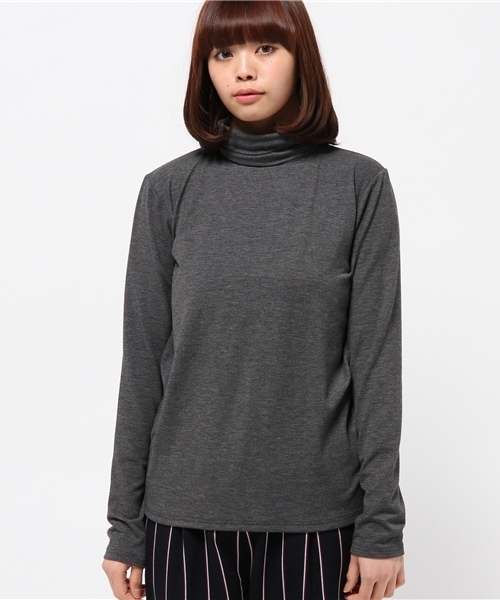 OUTLET(アウトレット)の「【WHO'S WHO gallery】KRカットタートル(Tシャツ/カットソー・レディース・ブラック/グレー/ネイビー/ホワイト・FREE)」の5枚目の写真