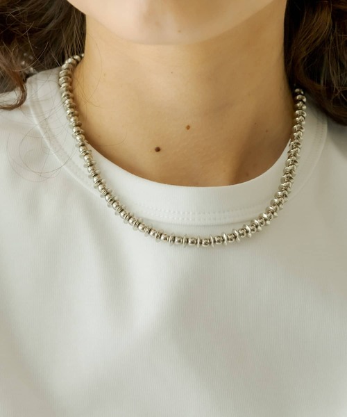 mystic（ミスティック）の「[otonamystic]メタルビーズネックレス（ネックレス・レディース・シルバー・ONE SIZE）」の2枚目の写真