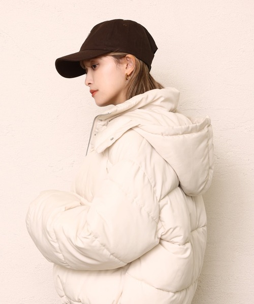 one after another NICE CLAUP（ワンアフターアナザーナイスクラップ）の「NCロゴ刺繍キャップ（キャップ・レディース・ダークブラウン/アイボリー/キャメル・FREE）」の13枚目の写真