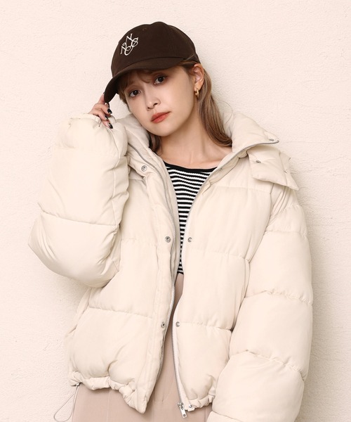 one after another NICE CLAUP（ワンアフターアナザーナイスクラップ）の「NCロゴ刺繍キャップ（キャップ・レディース・ダークブラウン/アイボリー/キャメル・FREE）」の12枚目の写真