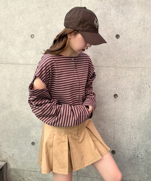 one after another NICE CLAUP（ワンアフターアナザーナイスクラップ）の「NCロゴ刺繍キャップ（キャップ・レディース・ダークブラウン/アイボリー/キャメル・FREE）」の16枚目の写真