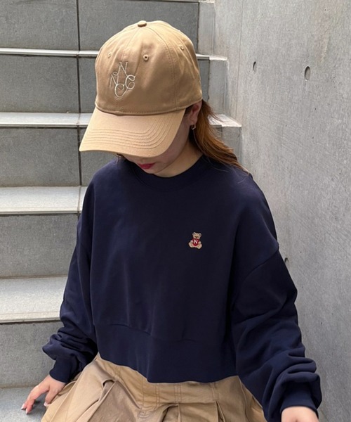 one after another NICE CLAUP（ワンアフターアナザーナイスクラップ）の「NCロゴ刺繍キャップ（キャップ・レディース・ダークブラウン/アイボリー/キャメル・FREE）」の18枚目の写真