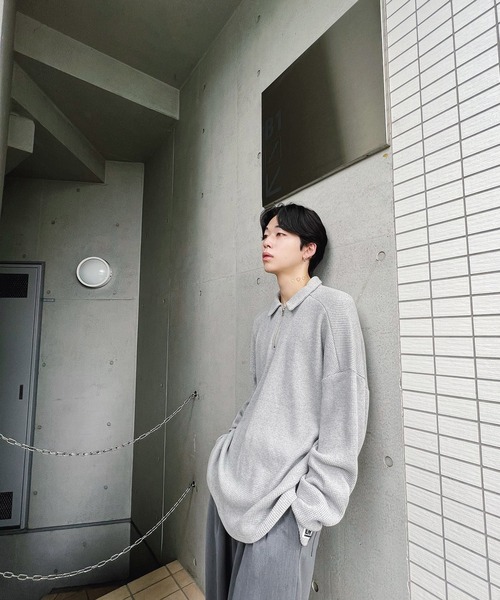 Figments（フィグメンツ）の「ハーフZIPビッグプルオーバー（スウェット・レディース・ブラック/グレー・LARGE/X-LARGE）」の4枚目の写真