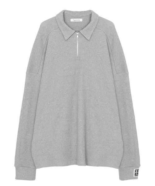 Figments（フィグメンツ）の「ハーフZIPビッグプルオーバー（スウェット・レディース・ブラック/グレー・LARGE/X-LARGE）」の7枚目の写真