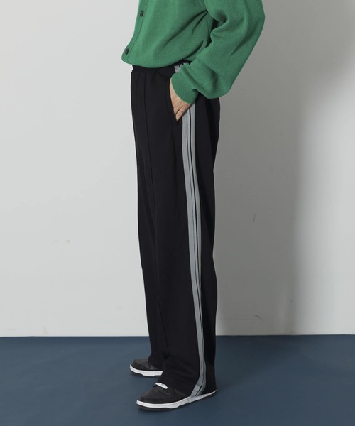 Couleur Meler(クルールメリー)の「Couleur Meler sakasa line track pants(その他パンツ・メンズ・グレー/ブラック・MEDIUM/LARGE)」の1枚目の写真