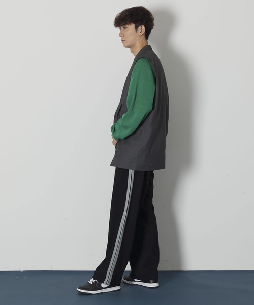 Couleur Meler(クルールメリー)の「Couleur Meler sakasa line track pants(その他パンツ・メンズ・グレー/ブラック・MEDIUM/LARGE)」の15枚目の写真