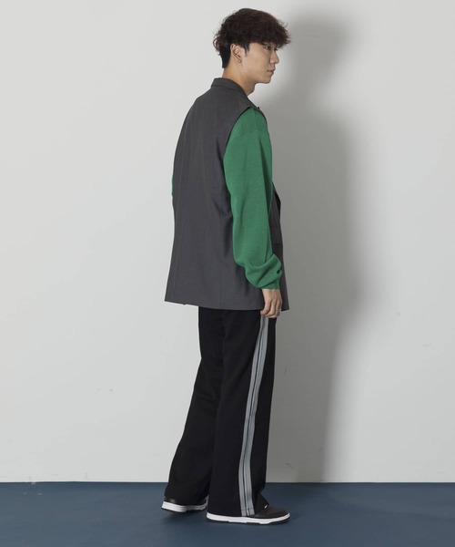 Couleur Meler(クルールメリー)の「Couleur Meler sakasa line track pants(その他パンツ・メンズ・グレー/ブラック・MEDIUM/LARGE)」の10枚目の写真