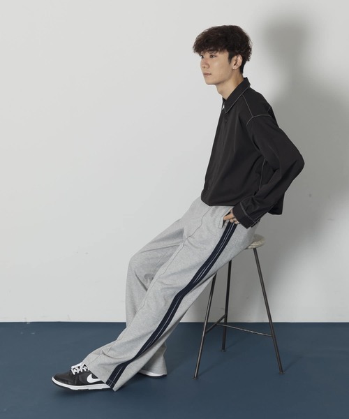 Couleur Meler(クルールメリー)の「Couleur Meler sakasa line track pants(その他パンツ・メンズ・グレー/ブラック・MEDIUM/LARGE)」の7枚目の写真